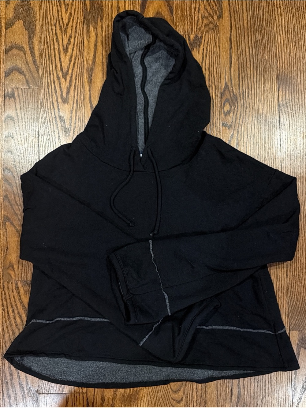Ink Love and Peace Black Hooded Sweater